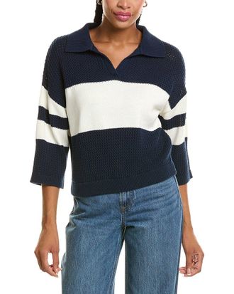 525 america Johnny Collar Mesh Rugby Sweater