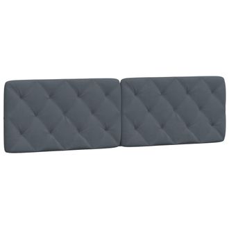 vidaXL Cabecero De Cama Acolchado Terciopelo Gris Oscuro 180 Cm Vidaxl