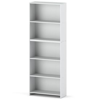OEM Librer&iacute;a Blanca De Oficina De 70 Cm Con 5 Estantes Para Carpetas, Juguetes Y Loft