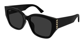 Gucci GG2043SA Asian Fit 001 Womens Sunglasses Black Size 55