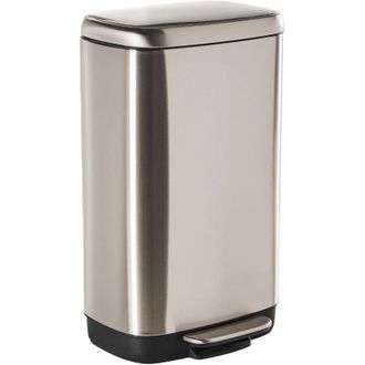 Beliani Beliani - Cubo De Basura Moderno Con Pedal Y Tapa Para Cocina Material Sint&eacute;tico De Hierro Con Recubrimiento De Polvo A Prueba De Huellas Dactilares P