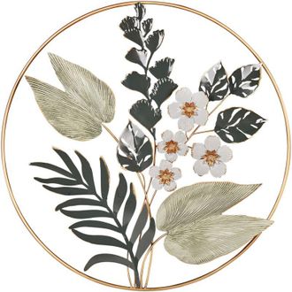 Beliani Beliani - Decorazione murale moderna Arte murale in metallo realizzata a mano Pezzo daccento verde e oro Dubnium