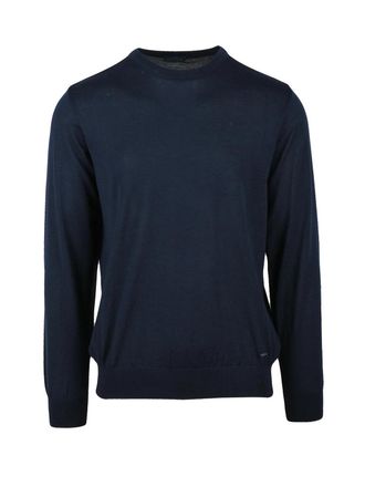 Paul & Shark Crew Neck Sweater In Fine-Knit Virgin Wool