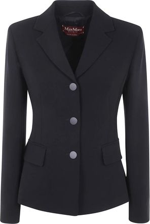 Max Mara Jassen, Dames, Zwart, M, Korte Blazer Colibri Stijl