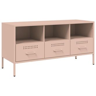 vidaXL Mueble Para Tv Acero Rosa 100,5x39x50,5 Cm Vidaxl