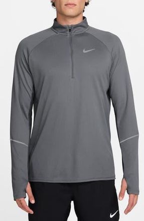 Nike Miler Dri-FIT UV Long Sleeve Running Top in Smoke Grey at Nordstrom Rack, Size Xx-Large