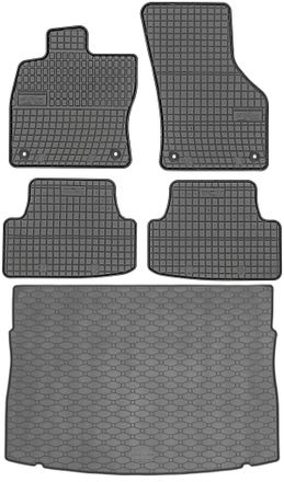 OEM Volkswagen Golf Vii Hatchback De 10/2012 A 12/2019. Juego: Alfombrillas De Goma Para Coche + Alfombrilla Para Maletero