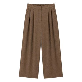 Zenggi Zenggi - Zachte Flanellen Jade Elastische Broek - Dames - Broeken - Grijs - Maat: S Flanel