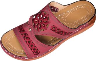 Generic Summer Slippers Women Breathable Slip On Slippers Open Toe Classic Stylish Comfortable Lightweight Wide Fit Wedge Sandals Beach Daily