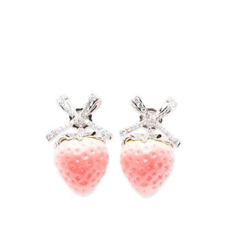 Yvmin Strawberry Bowknot Earrings