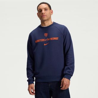 Nike Chicago Bears Rivalries Collection Primary Nike Mens Dri-FIT NFL Pullover Crew in Blue | 03EK41L7Q-8LC