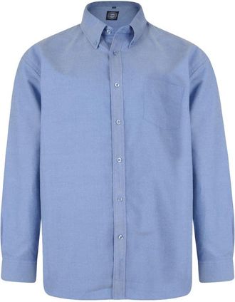 KAM Long Sleeve Shirt for Men Plain Casual Office Wedding Business Basic Button Up Denim 6XL