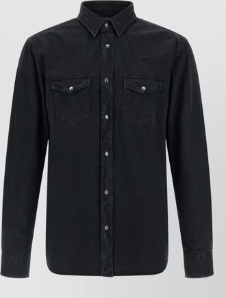 Tom Ford denim slim-fit western shirt jacket