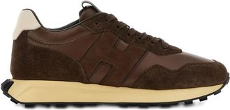 Hogan H601 sneakers - men - Rubber/Calf Leather/Sheepskin/Calf Suede - 7,5 - Brown