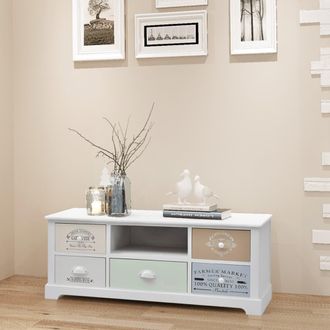 vidaXL Mueble Para Tv De Estilo Franc&eacute;s Madera Vidaxl
