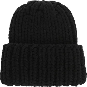 Max Mara Black Knitted Beanie Cap