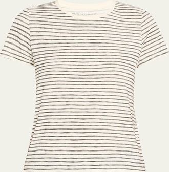 Majestic Filatures Cotton Striped Boat-Neck Tee