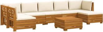 vidaXL 8 Uds. Conjunto De Sof&aacute;s De Exterior Madera De Acacia S&oacute;lida Vidaxl