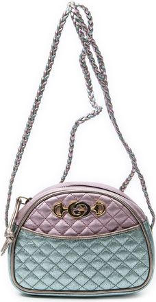Gucci Pre-owned Womens Trapuntata Mini Camera Crossbody Shoulder Bag - Pink - One Size