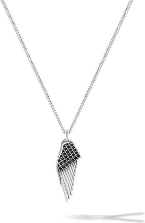 Vincero Mens Wing Pendant Necklace in Sliver at Nordstrom, Size 21