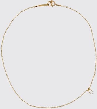 Isabel Marant Collana in ottone e resina con perline e logo inciso