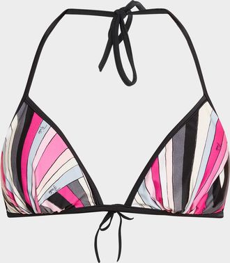 Pucci Iride-Print Triangle Bikini Bra Top