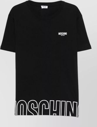 Moschino round neck t-shirt short sleeve design