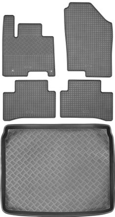 OEM Hyundai Tucson Iii Suv De 2018 (juego) - Alfombrillas De Goma Para Coche + Alfombrilla Para Maletero