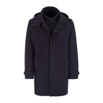 Fay Morning Coat Travel Jacket - Heren - Parka Jassen - Blauw - XL - Leer - Jassen