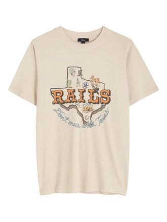 Rails graphic boyfriend T-shirt - women - Cotton - M - Neutrals
