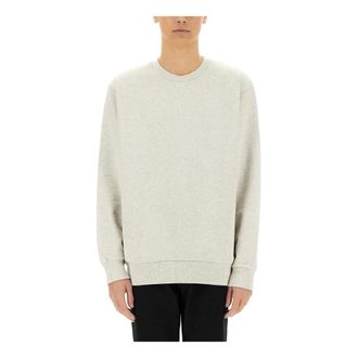 A.P.C. Round-neck Knitwear, male, Gray, Size: XL Label H Sweatshirt