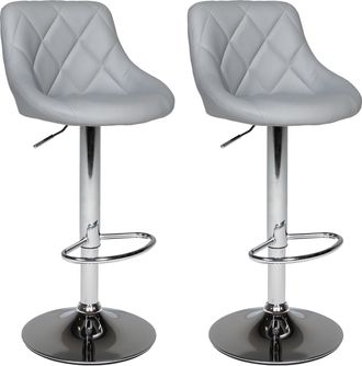 Happy Garden Juego De 2 Taburetes De Bar Grises Jasper