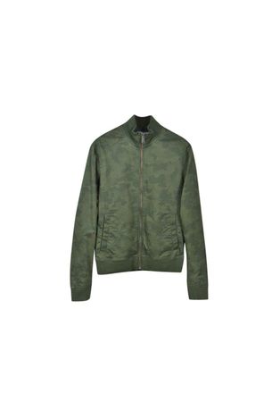 Michael Kors Green Camo Print Jacket Size S