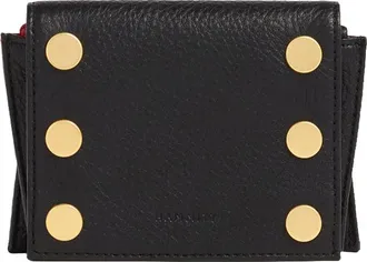 Hammitt Hammitt Allen Wallet Black Brushed Gold Red Zip