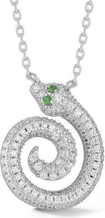 Glaze Jewelry Swirl Snake Pendant Necklace in Silver at Nordstrom Rack