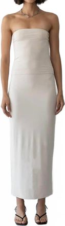 TROIS Kendall Tube Top And Skirt Set In Bone
