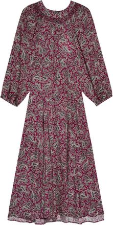 The Great. Womens Naples Midi Dress In Festive Paisley Print