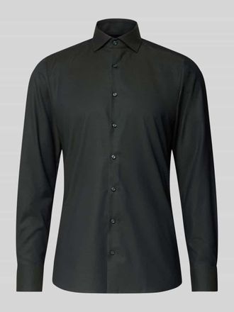 Olymp Level 5 Slim Fit Businesshemd aus Baumwolle mit Kentkragen in Oliv, Größe 38