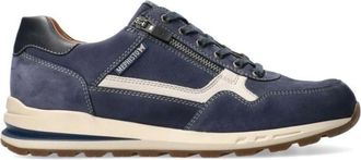 Mephisto Heren Sneaker Blauw Glad Leer - Heren - Sneakers - Blauw - 40 1/2 EU - Leer - Schoenen