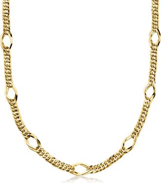 Ross-Simons 14kt Yellow Gold-Plated Geometric-Link Necklace