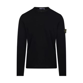 Stone Island Round-neck Knitwear, male, Black, Size: XL K1S155100062 Crew Neck Sweater