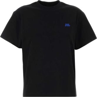 Jil Sander Katoenen T-shirt met ronde hals - Dames - T-shirts - Zwart - XS - Katoen - Tops