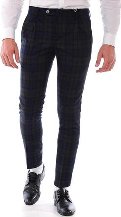 Daniele Alessandrini Jeans - Heren - Slim Fit Broeken - Blauw - 2XL - Wol - Broeken