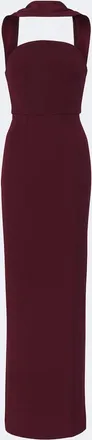 Roland Mouret Scarf-detail bustier gown
