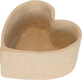 Foreside Home And Garden Heart Trinket Tray Jewelry Cream Paper Mache in White at Nordstrom
