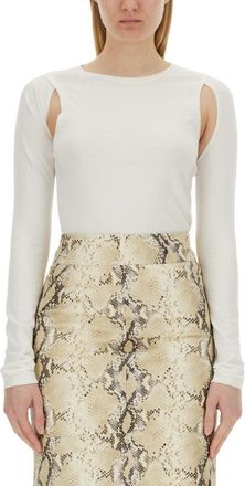 Helmut Lang Long-Sleeved Cut-Out Top With Edgy Silhouette