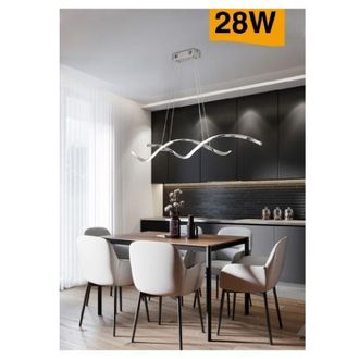 Trade Shop Trade Shop Traesio - Trade Shop - Lampadario Soffitto Led Moderno Onde Intrecciate 28w Luce 6500k 4000k 3000k B56a
