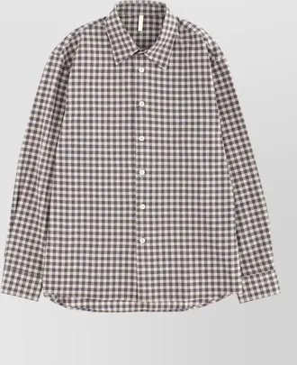Sunflower long sleeve checked menswear shirt