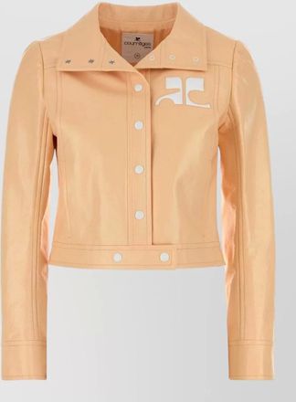 Courr&egrave;ges vinyl blazer jacket collared neck long sleeves