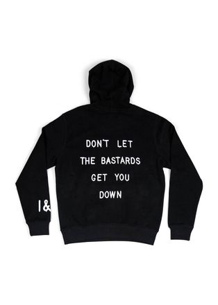 Iron And Resin Mens Dont Let The Bastards Hoodie In Black